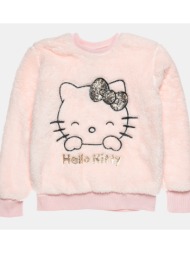 μπλούζα hello kitty από απαλό, χνουδωτό ύφασμα - ροζ