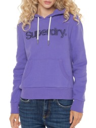 φούτερ με κουκούλα tonal embroidered logo hoodie superdry