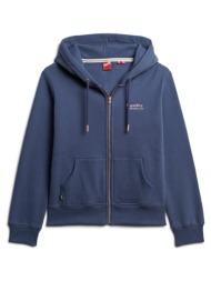 ζακέτα φούτερ με κουκούλα essential logo zip hoodie superdry