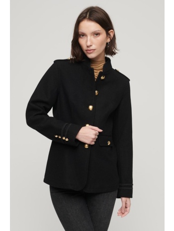 κοντό παλτό μιλιτέρ short military wool coat superdry σε προσφορά