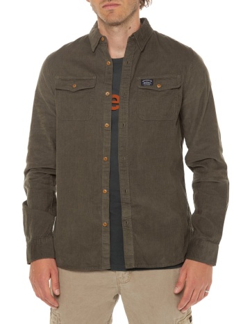 μακρυμάνικο πουκάμισο trailsman cord shirt superdry σε προσφορά