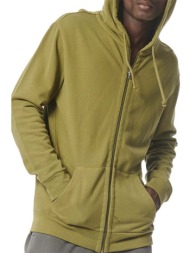 body action men s over dyed full zip hoodie ζακέτα με κουκούλα ανδρική (073325 vintage olive-07e)