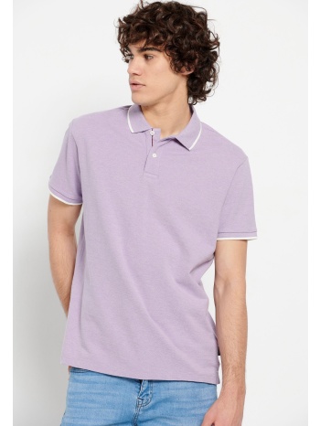 essential μπλούζα polo σε μελανζέ ύφασμα σε προσφορά