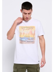 t-shirt από οργανικό βαμβάκι με vintage τύπωμα