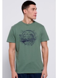 t-shirt με branded hawaiian style τύπωμα
