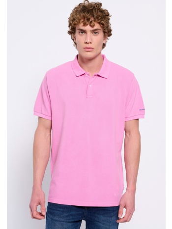 garment dyed μπλούζα πολο με κέντημα σε προσφορά