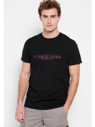 βαμβακερό t-shirt με funky buddha τύπωμα