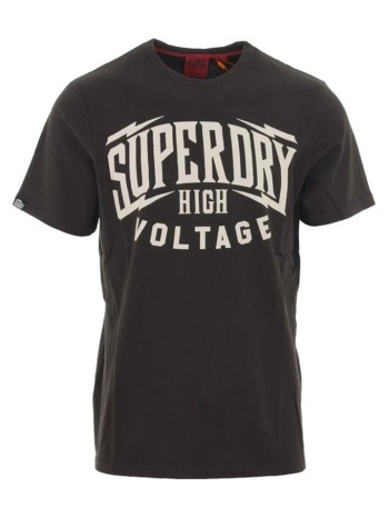 t-shirt blackout rock graphic superdry