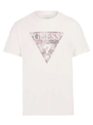 t-shirt triangle gel print guess