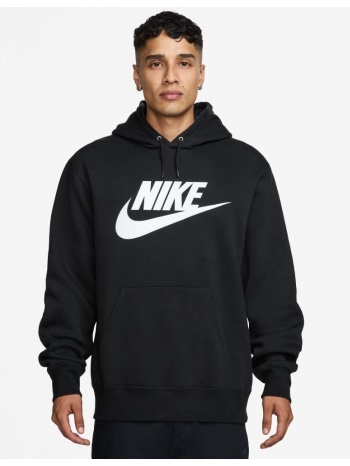 nike club hoodie ανδρικό fleece φούτερ με κουκούλα μαύρο σε προσφορά