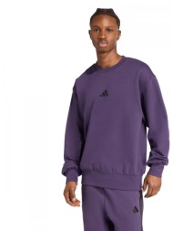 adidas essentials feelcozy ανδρική φούτερ μπλούζα μωβ