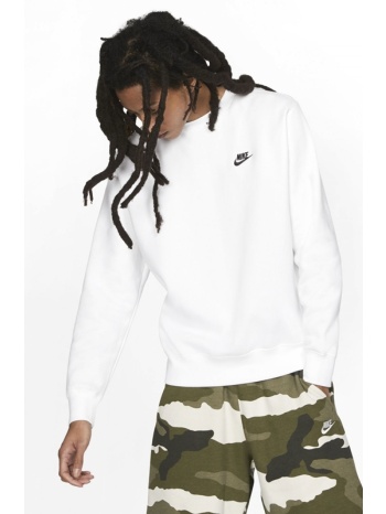 nike sportswear club ανδρική λευκή φούτερ μπλούζα σε προσφορά