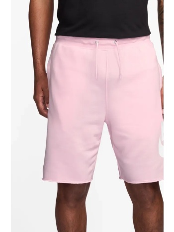 nike club ανδρική αθλητική βερμούδα frech terry ροζ