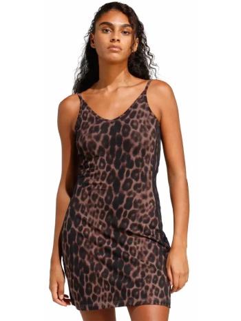 adidas essentials 3-stripes animal print γυναικείο φόρεμα