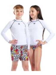 arena unisex jr rash vest l/s graphic παιδική μπλούζα θαλάσσης