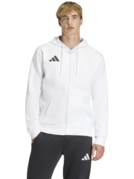 adidas entrada26 ανδρική λευκή ζακέτα με κουκούλα