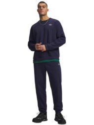under armour rival fleece ανδρική μπλε jogger φόρμα παντελόν