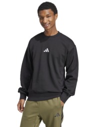 adidas essentials fleece sweatshirt ανδρική φούτερ μπλούζα μαύρη