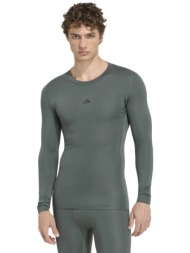 adidas techfit training μακρυμάνικη χακί ισοθερμική μπλούζα