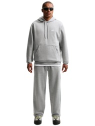 nike club open-hem fleece ανδρική γκρι φόρμα παντελόνι