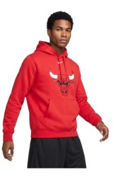nike nba chicago bulls ανδρικό κόκκινο φούτερ με κουκούλα