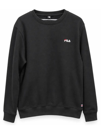 fila zelta crew neck ανδρική φούτερ μπλούζα μαύρη