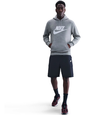 nike sportswear club fleece ανδρικό γκρι φούτερ με κουκούλα σε προσφορά