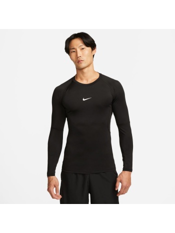 nike pro ανδρική μακρυμάνικη ισοθερμική μπλούζα μαύρη σε προσφορά