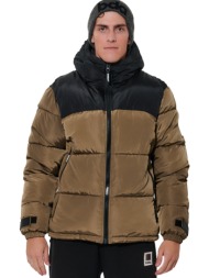 body action ανδρικό puffer μπουφάν με κουκούλα