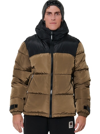 body action ανδρικό puffer μπουφάν με κουκούλα σε προσφορά