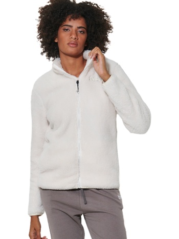 body action fluffy fleece γυναικεία ζακέτα εκρού σε προσφορά