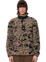 body action half-zip printed sherpa ανδρική fleece μπλούζα