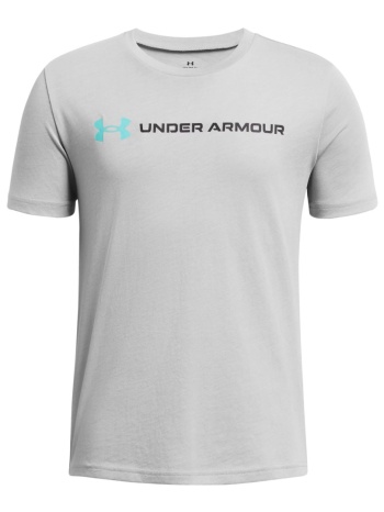 under armour παιδικό t-shirt logo wordmark γκρι σε προσφορά