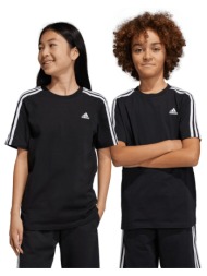 adidas essentials 3-stripes παιδικό βαμβακερό t-shirt μαύρο