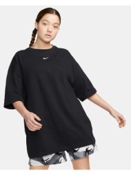 nike γυναικείο oversized t-shirt μαύρο