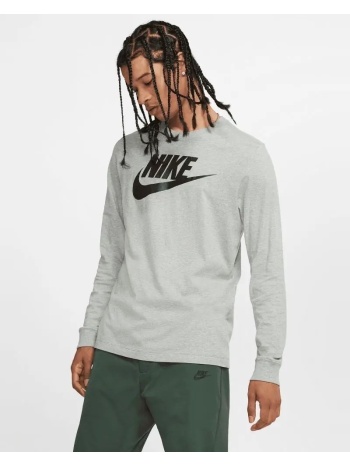 nike ανδρική μακρυμάνικη μπλούζα icon futura γκρι σε προσφορά