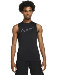 nike pro ανδρική αθλητική αμάνικη μπλούζα dri-fit μαύρη