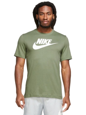 nike sportswear ανδρικό βαμβακερό t-shirt λαδί σε προσφορά