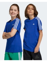 adidas μπλε παιδικό βαμβακερό 3-stripes t-shirt