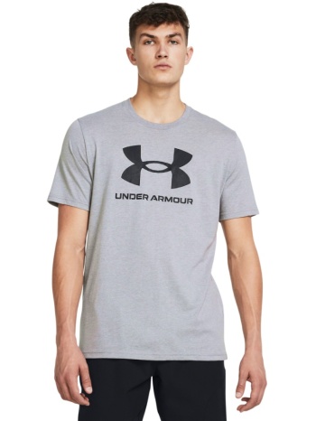 under armour ανδρικό logo update t-shirt γκρι μελανζέ σε προσφορά