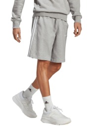 adidas essentials single jersey 3-stripes γκρι ανδρική βερμούδα