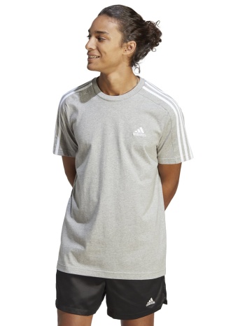 adidas ανδρικό t-shirt 3-stripes γκρι σε προσφορά