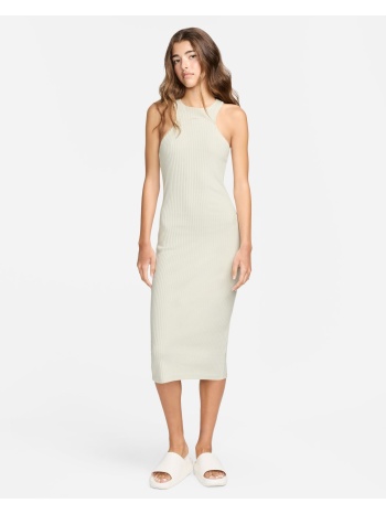 nike sportswear midi αθλητικό φόρεμα chill knit dress εκρού σε προσφορά