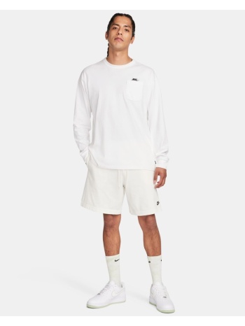 nike club short αντρική λευκή βαμβακερή βερμούδα σε προσφορά