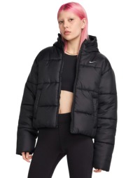 nike γυναικείο therma-fit μπουφάν sportswear classic puffer μαύρο
