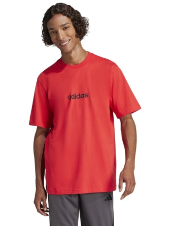 adidas essentials ανδρικό βαμβακερό t-shirt κόκκινο σε προσφορά