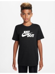 nike sportswear παιδικό βαμβακερό μαύρο t-shirt