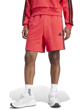 adidas essentials ανδρικό σορτς-βερμούδα 3-stripes κόκκινο σε προσφορά