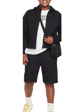 nike εφηβική βερμούδα tech fleece μαύρη σε προσφορά