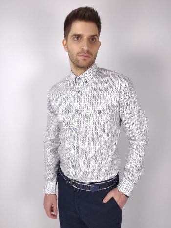 visconti πουκάμισο με σχέδιο - λευκό - 2700-1 σε προσφορά